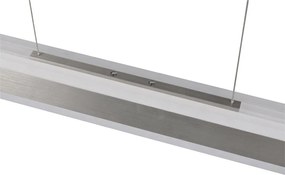 Lustră argintiu-mat LED cu abajur din metal Arcola – Trio