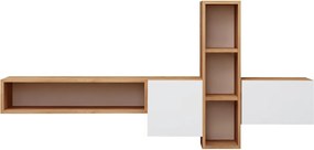 Comoda TV, Hanah Home, Kumkuat, Stejar / Alb