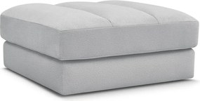 Taburet gri deschis cu tapițerie din catifea Sierra – Bobochic Paris