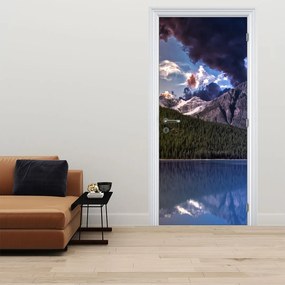 Fototapet pentru ușă - Lac și munți (95x205cm)