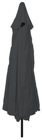 vidaXL Parasol de Grădină Antracit și negru 395 x 395 x 245 cm