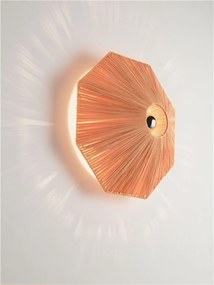 Aplica de perete cu design texturat ELVIO caramiziu 45cm