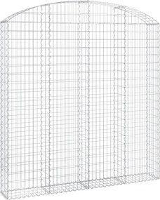 vidaXL Coș gabion arcuit 200x30x200/220 cm fier galvanizat