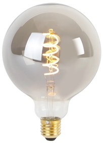 Lampă LED cu filament răsucit E27 dimmerabilă G125 fum 4W 120 lm 1800K