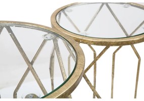 Măsuțe auxiliare rotunde cu blat din sticlă 3 buc. ø 32 cm Tunisi – Mauro Ferretti