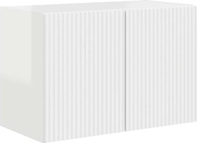 vidaXL Dulap TV de perete Alb lucios 59,5 x 31 x 40 cm Lemn compozit