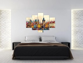 Tablou - Toamna în orașul pictat (150x105 cm)