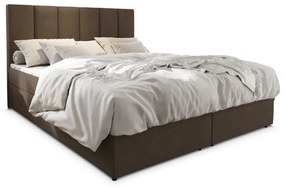 Pat boxspring tapisat MERALIS 160x200 cm maro Saltele: Matrace Bonell pružinová