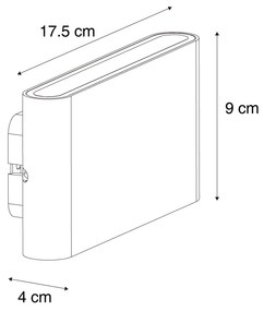 Lampă de perete neagră magnetică incl. LED reîncărcabilă - Batt