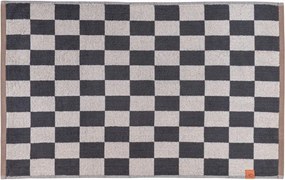 Covoraș de baie gri antracit/bej pentru duș din bumbac organic 50x80 cm Retro – Mette Ditmer Denmark