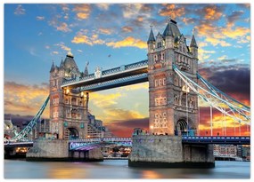 Tablou pe sticlă - Tower Bridge, Londra, Anglia (70x50 cm)