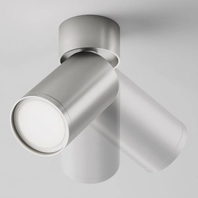 Aplica de perete / tavan directionabila design tehnic Focus S argintiu mat