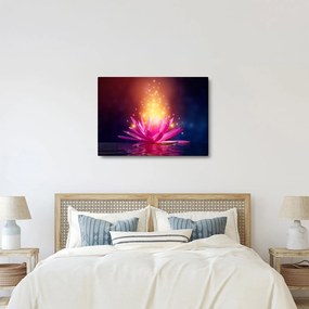 Tablou cu lotus pe apă (70x50 cm)