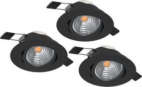 Eglo 902281 – Set 3× LED SALICETO, plafonieră dimabilă, 6,4W, 230V, Ø8,8 cm, negru