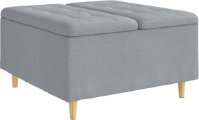 vidaXL Ottomană de depozitare Gri deschis 80 x 80 x 45 cm țesătură