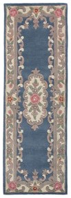 Covor din lână Flair Rugs Aubusson, 67 x 210 cm, albastru