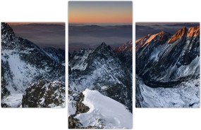 Tablou - Răsărit de soare în munți (90x60 cm)