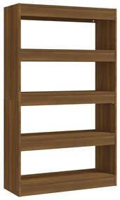 813622 vidaXL Bibliotecă/Separator cameră, stejar maro, 80x30x135 cm, PAL