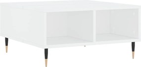 vidaXL Masă de cafea, alb, 60x60x30 cm, lemn compozit