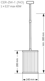 Pendul, Lustra eleganta design modern Cero, 14cm