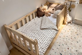 Pat Alvins 80x160 pentru copii din lemn - pin