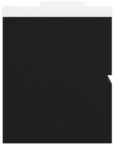 Dulap cu chiuveta incorporata, negru, PAL Negru, 100 x 38.5 x 45 cm, fara oglinda