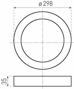 Plafonieră LED FENIX LED/24W/230V 3800K d. 29,8 cm alb zăpadă