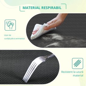 PawHut Saltea pliabila pentru caini, spatii interioare si exterioare, material care permite trecerea aerului, 130x90x20cm, pana la 32kg