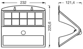 Aplică LED solară cu senzor BUTTERFLY LED/8W/3,7V IP65 Ledvance