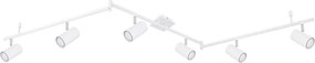 Lustra cu 6 spoturi directionabile design modern ROBBY alb