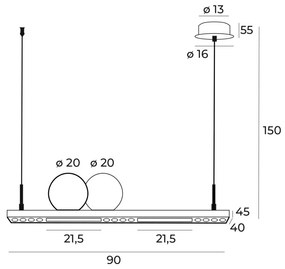 Lustra suspendata LED design modern MOMO