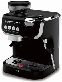 Espressor cu cafea boabe si capsule Oliver Voltz OV51171L8M, 2672W, 2 L, 5 adaptoare, 19 bar, Rasnita incorporata, Negru