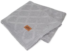 Patura pentru copii tesatura din fibra de bambus Culoare Gri inchis, MAYA MOO DESIGN 04
