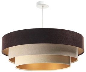Lustr TRINITI 1xE27/60W/230V pe cablu, maro/bej/auriu