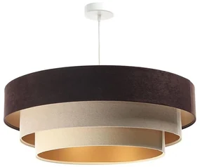 Lustr TRINITI 1xE27/60W/230V pe cablu, maro/bej/auriu