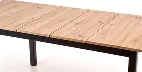 Masă de sufragerie Fabian (stejar artisan + negru). 1038742