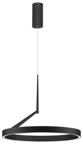 Lustra circulara aluminiu negru LED CCT ADALIZ 60cm