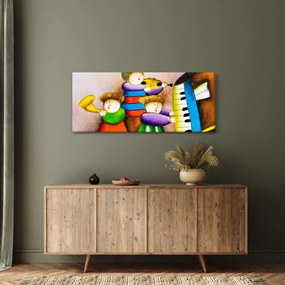 Tablou - Muzicanții, pictură (120x50 cm)