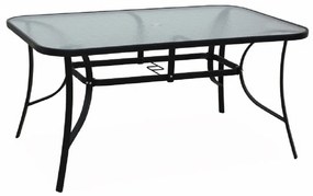 Masă de grădină Pannal (negru). 744490