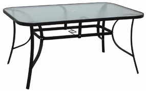 Masă de grădină Pannal (negru). 744490