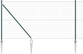 vidaXL Gard cu Stâlp Verde 1 x 25 m Oțel