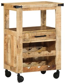 vidaXL Troler de Bucătărie 55x40x80 cm Lemn Rustic Masiv de Mango