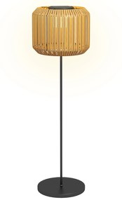 Outsunny Lampă Solară de Grădină cu Iluminare LED și Aprindere Automată, Ø34x130 cm, Galben | Aosom Romania