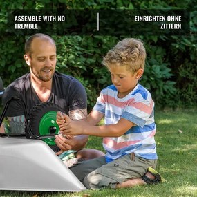 TIMBERTECH Roabă de grădină 140 x 54 x 60 cm, verde, oțel