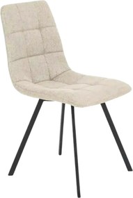 Scaun bucatarie tapitat stofa clasica K402, bej/negru, 45x55x86 cm