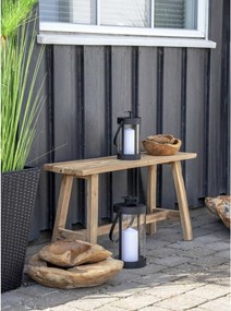 Lanterne decorative Bondi, oțel / sticlă, negru, set de 2