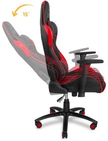 Scaun de joc negru/roșu Yenkee