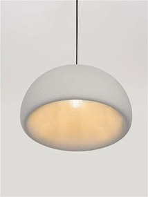 Lustra suspendata cu textura granulata Davo 50cm, gri piatra