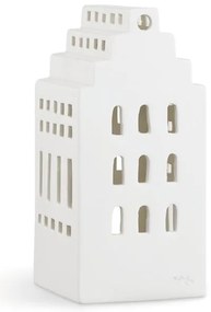 Sfeșnic din ceramică Kähler Design Urbania Lighthouse Manor, alb