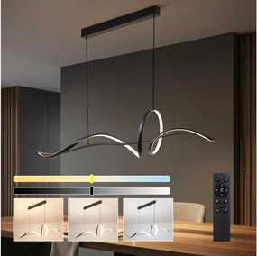 BRILAGI - Lustră LED cu funcție de dimare, suspendată pe cablu SIGNATURE LED/55W/230V 120x23 cm neagră + telecomandă
